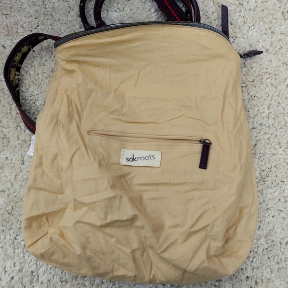 Sakroots Large Purple Foldover Floral Crossbody Satchel Shoulder Handbag Purse - Picture 7 of 15